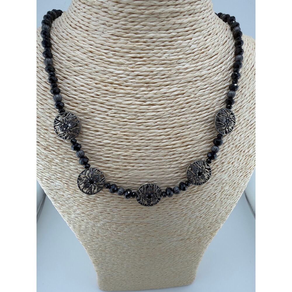 Vintage Carolyn Pollack and Kenneth Lane Sterling Silver Spider Necklace